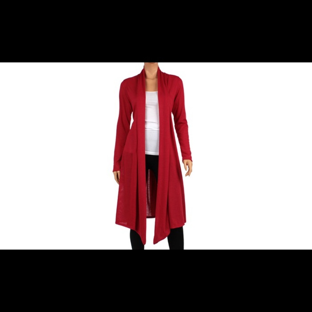 NWOT-Rags&Couture Knee-Length Hacci Cardigan